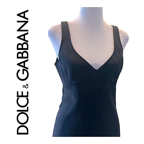 DOLCE & GABBANA Black Bodycon Dress Size 42/ 6 US - Picture 4 of 11